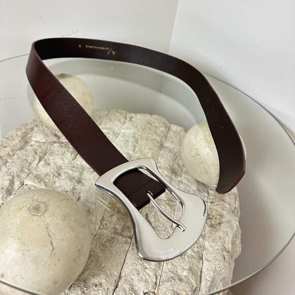 ANTHROPOLOGIE Statement Buckle Belt in Brown Size Small NWOT main image 8